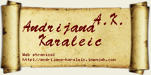 Andrijana Karaleić vizit kartica